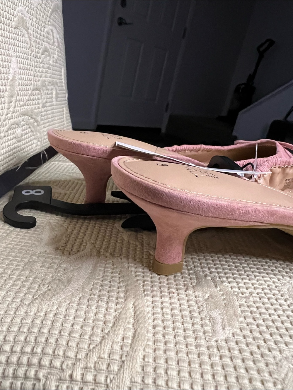 Time and Tru Pink Bow Kitten Heel Mule Shoes NWT | Pointed Toe | Size US 8 UK 6 - Picture 4 of 16